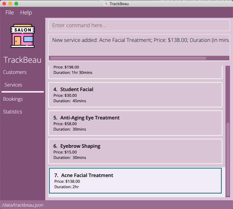 Adding a service example
